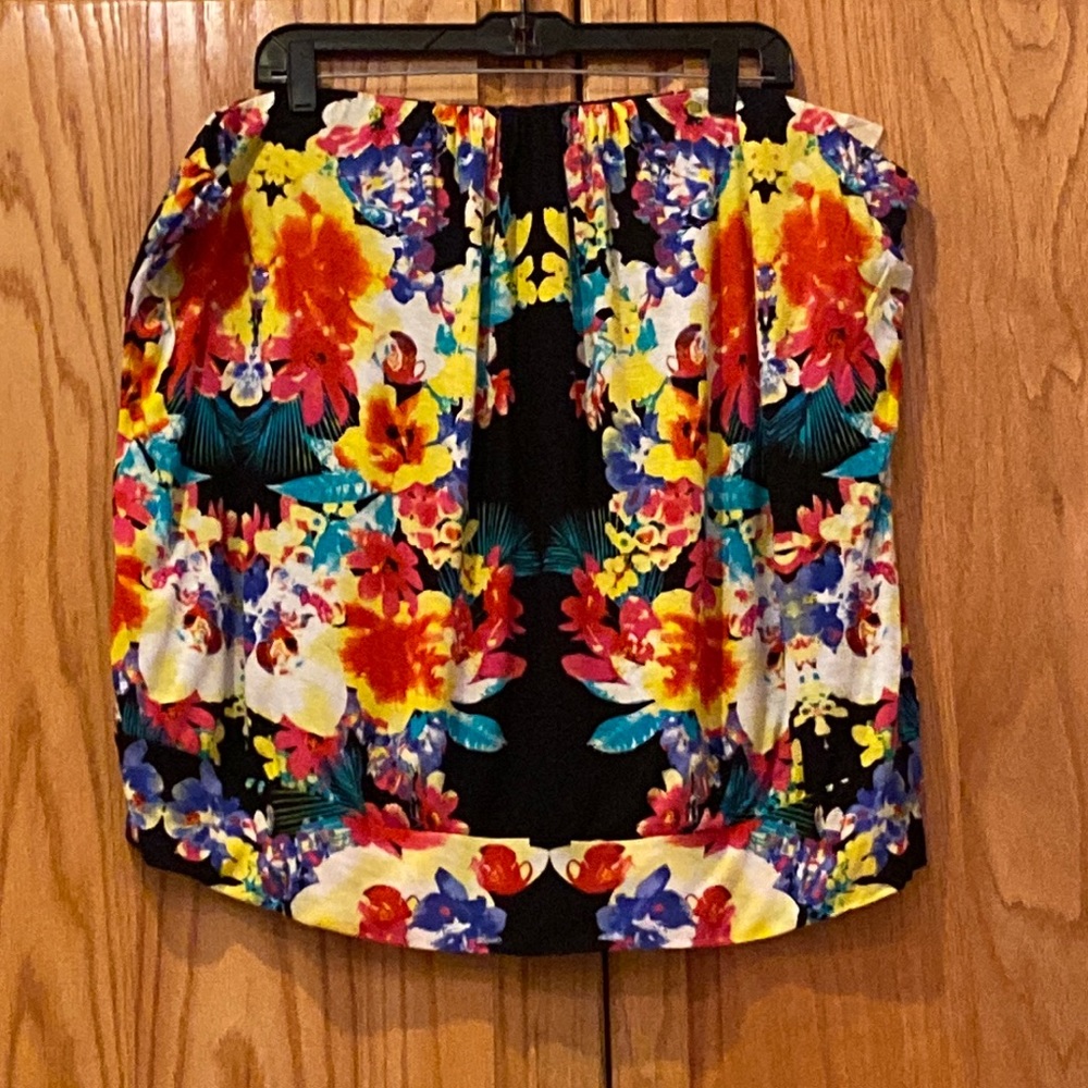 Tropical floral strappy top Lane Bryant plus size strapless Summer sexy hot